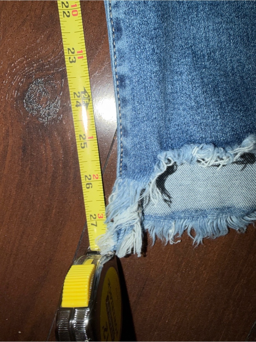 Hidden Jeans Happi Front Pocket Frayed Hem Crop Flare Medium Wash 29 - Picture 7 of 7